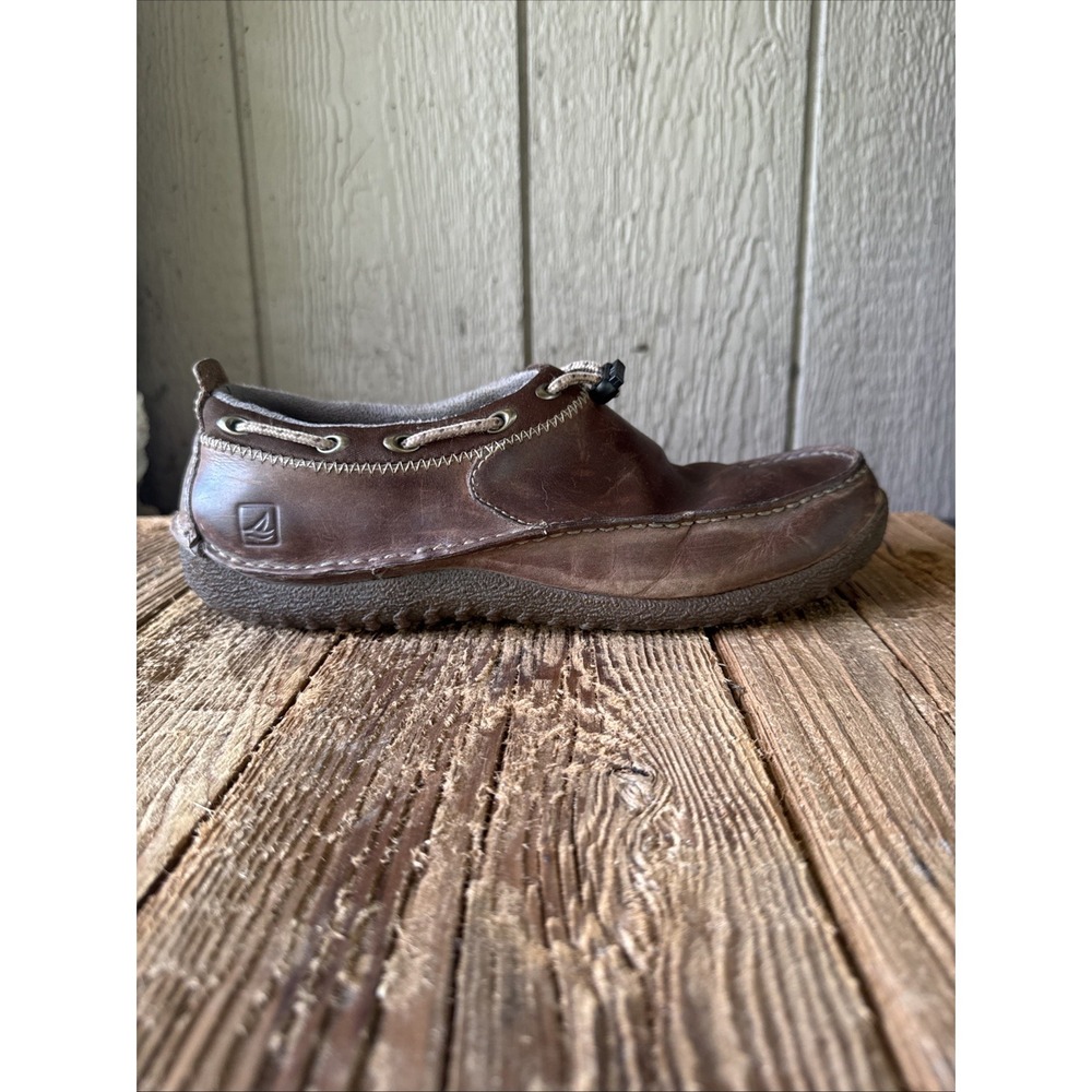 Sperry Top Sider Men's Authentic Original 2-Eye Leather Boat Shoes Brown 9.5 M